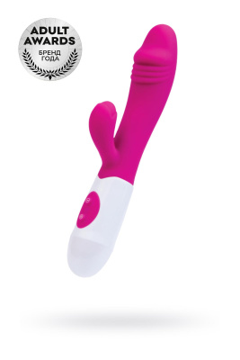 Вибратор с клиторальным стимулятором TOYFA A-Toys Area, силикон, розовый, 19,5 см (0T-00007674)