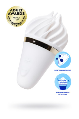 Вибромассажер Satisfyer layons Sweet Treat, силикон, белый, 10,4 см. (0T-00016198)