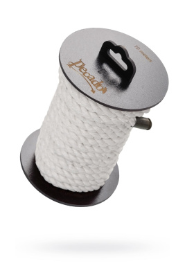 Веревка для шибари Pecado BDSM, на катушке, хлопок, белая, 10 м (УТ-00002674)