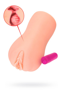 Мастурбатор реалистичный с вибрацией KOKOS EMILY ONAHOLE, TPR, телесный, 17.5 см (УТ-00002545)