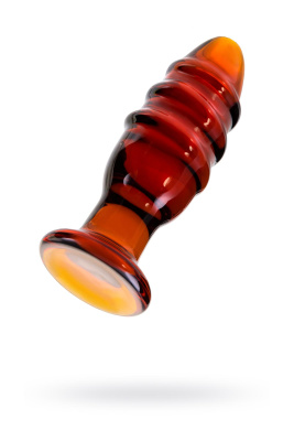 Анальная втулка Sexus Glass, стекло, коричневая, 12,5 см, d 4 см (0T-00002413)