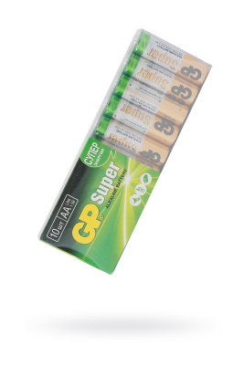 Алкалиновые батарейки GP Super Alkaline 15А АA - 10 шт. в пленке (0T-00014121)