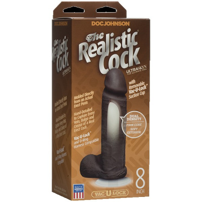 Фаллоимитатор реалистик черн. 8 UR3 Realistic Cock Vac-U-Lock (276-04 BX DJ)