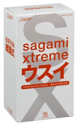 Презервативы SAGAMI Xtreme 0.04мм ультратонкие 15шт. (143147)