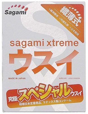 Презервативы SAGAMI Xtreme Superthin ультратонкие 1шт. (143247)