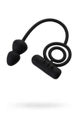 Анальная пробка Erotist с дополнительной стимуляцией, силикон, черная (0T-00010099)